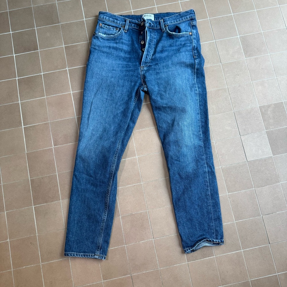 Agolde Nico High Rise Slim Fit in Subdued in Subdued